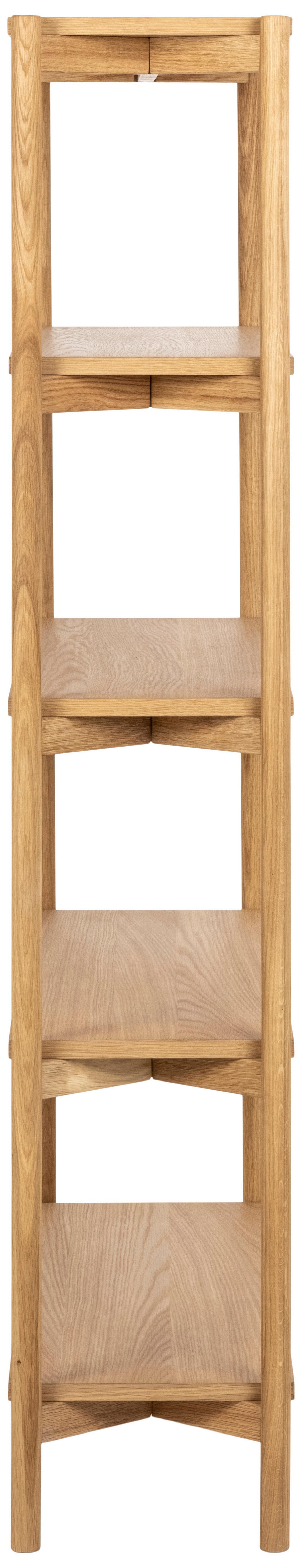 REGAŁ BRAIDWOOD - kolor dębowy, Trend, drewno (86/160/30cm) - MID.YOU