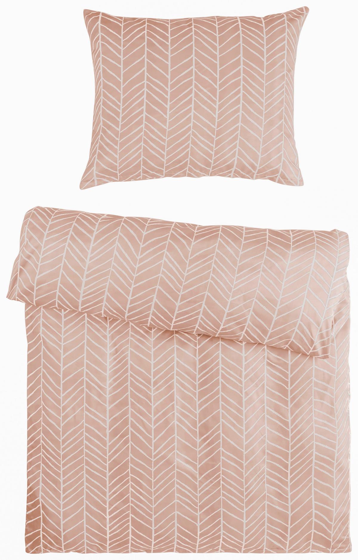 Ágyneműhuzat-garnitúra Marble - rózsaszín, Konventionell, textil (140/200cm) - Modern Living