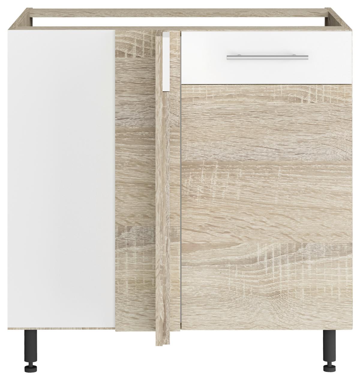 CORP INFERIOR PE COLț CORINA - stejar Sonoma/alb, Modern, plastic/lemn (80(100)/82,4/58cm) - Based