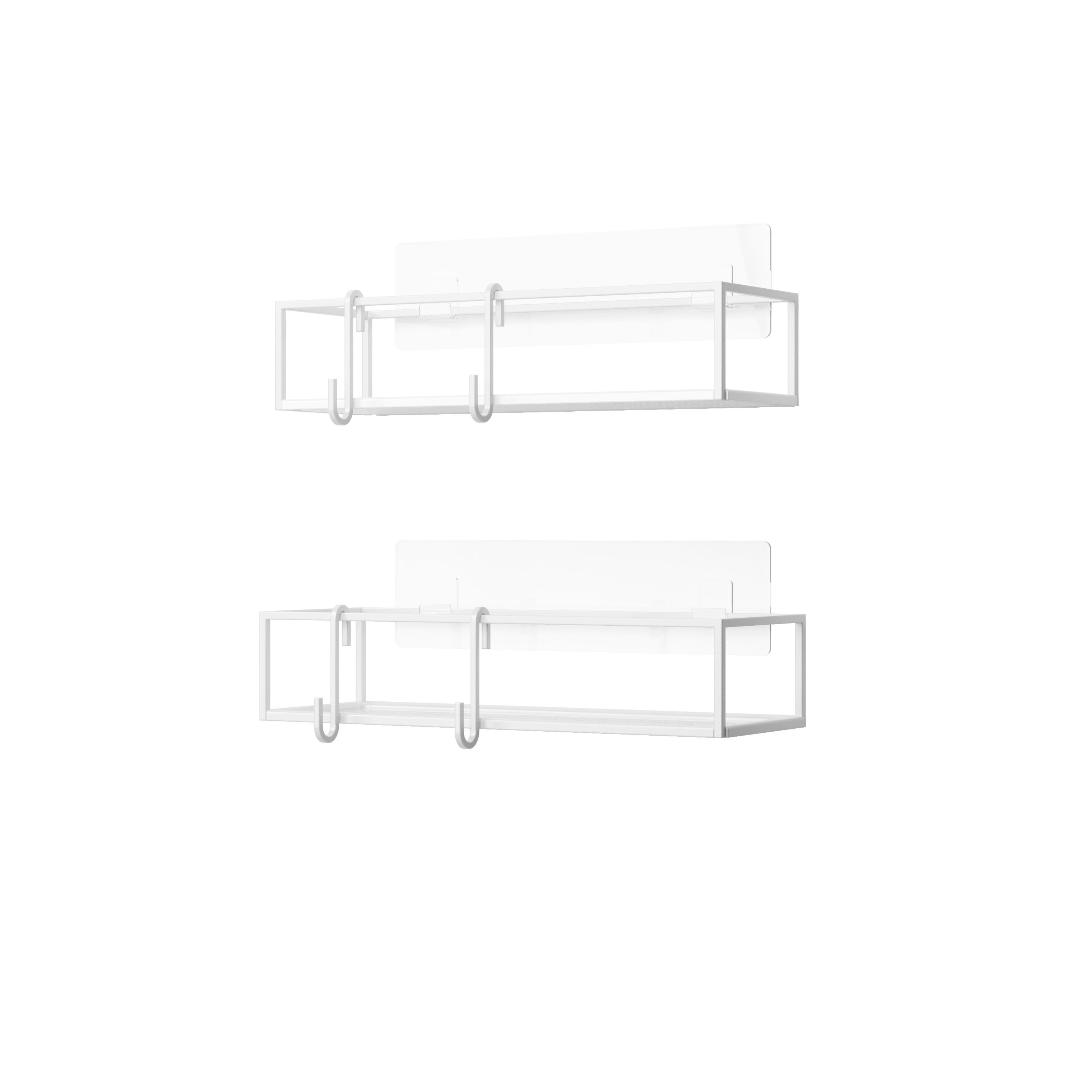 Duschregal Cubiko Weiß, 2er Set - Weiß, MODERN, Metall (32/6,5/12cm) - Mömax