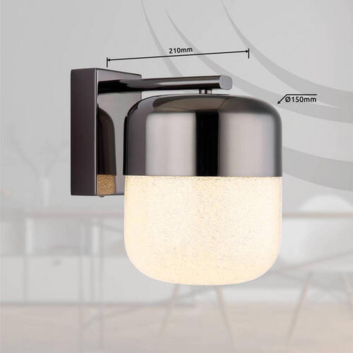 Led Svjetiljka Zidna 15721w - boje grafita/prozirno, Design, staklo/metal (15/21/19cm) - Globo