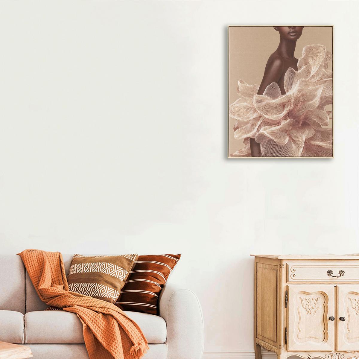 Slika Sa Ramom 80x100cm Marelise - ružičasto zlatna/braon, Konvencionalno, drvo/tekstil (80/100/3,8cm) - Mömax