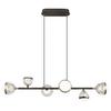 LED-Hängeleuchte Untsy Chrom-/Titanfarben max.42 Watt - Chromfarben/Klar, KONVENTIONELL, Kunststoff/Metall (91/28cm) - Globo