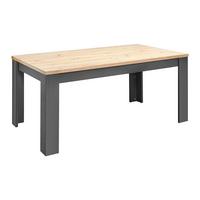 Esstisch ausziehbar Claudio Eiche Artisan MDF - Dunkelgrau/Schwarz, MODERN, Holz/Holzwerkstoff (160-200/90/76cm) - Bessagi Home