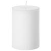 Stumpenkerze Stripes in diverse Farben - Taupe/Hellrosa (7/10cm) - Premium Living