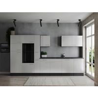 Kuhinjski Blok Brez Aparatov Oliver, 370cm - srebrne barve/siva, Design, kovina/leseni material (370cm) - Respekta