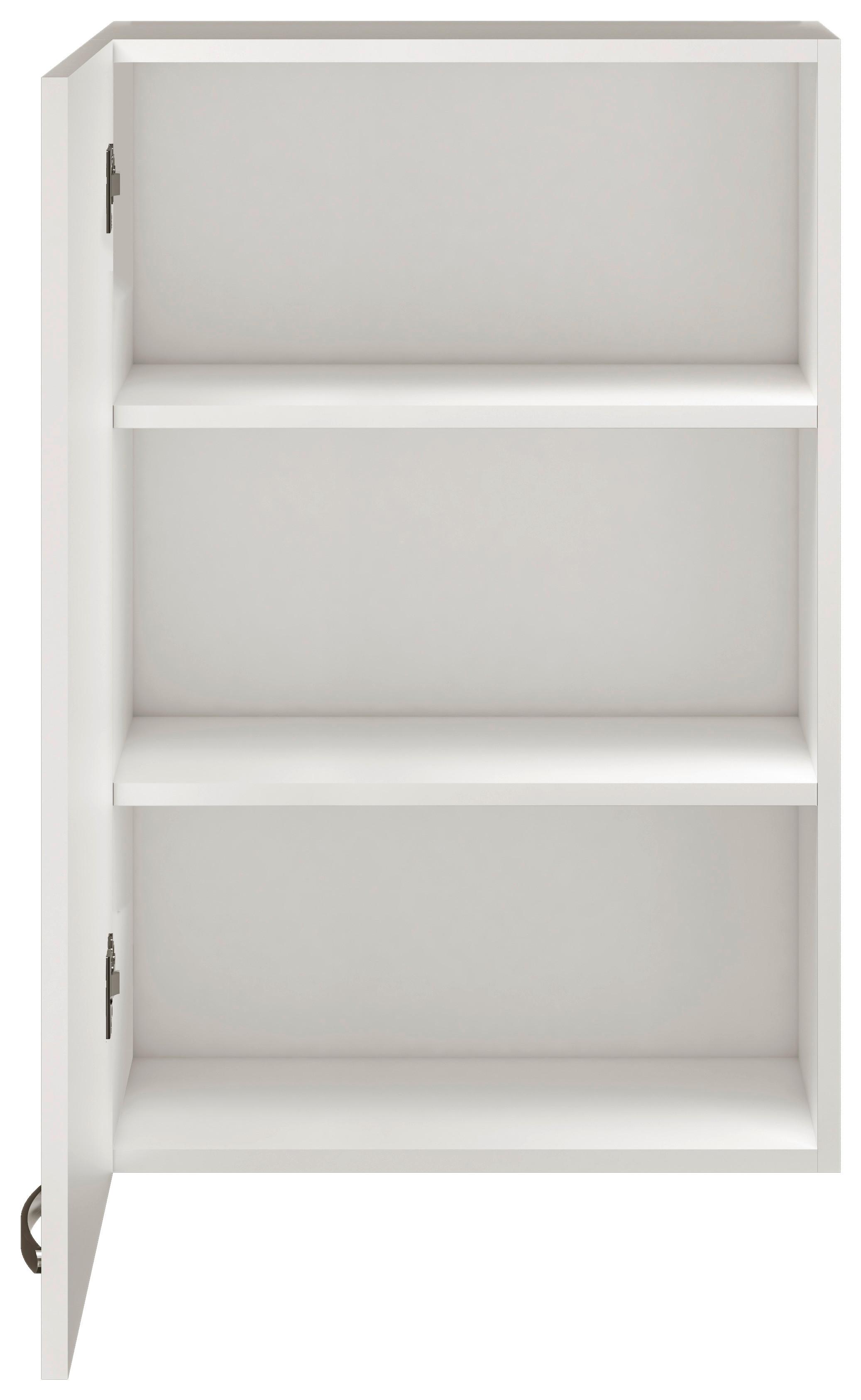Kuhinjska Zgornja Omarica Alba, Bela, Š. 60 Cm - barve nerjavečega jekla/bela, Moderno, kovina/leseni material (60/89/32cm) - FlexWell