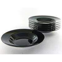 Krožnik Za Testenine Italien Party Black, 6-Delni - črna, Basics, steklo (29cm) - Creatable
