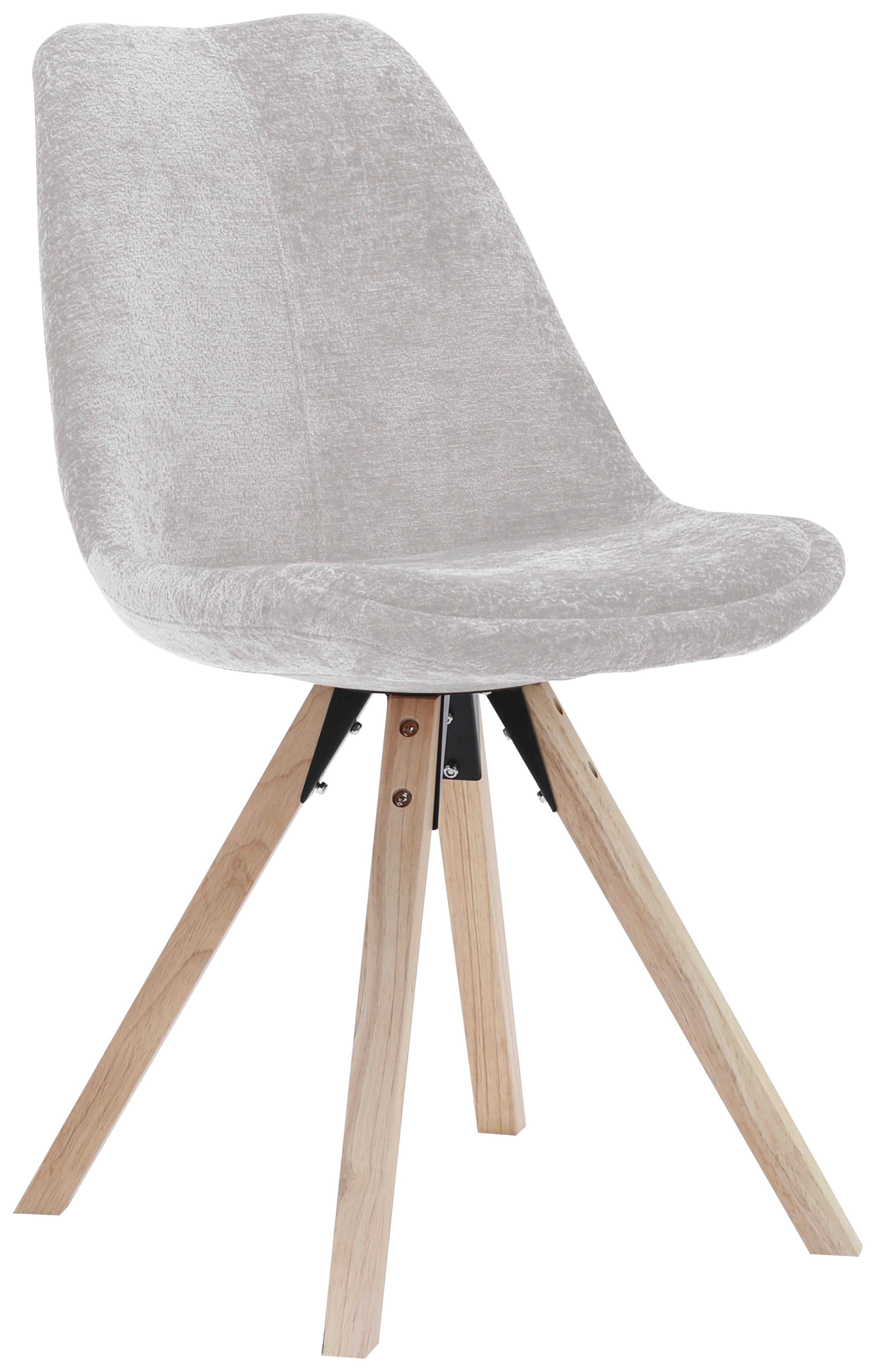 Stuhl Lilly 2 Beige - Beige/Naturfarben, MODERN, Holz/Textil (49/85/57cm) - Mömax