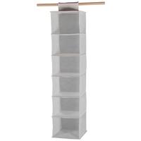 Viseči Shranjevalnik Cliff 2, Bela, 6 Predelkov - bela, Moderno, tekstil (30,5/127/30cm) - Modern Living