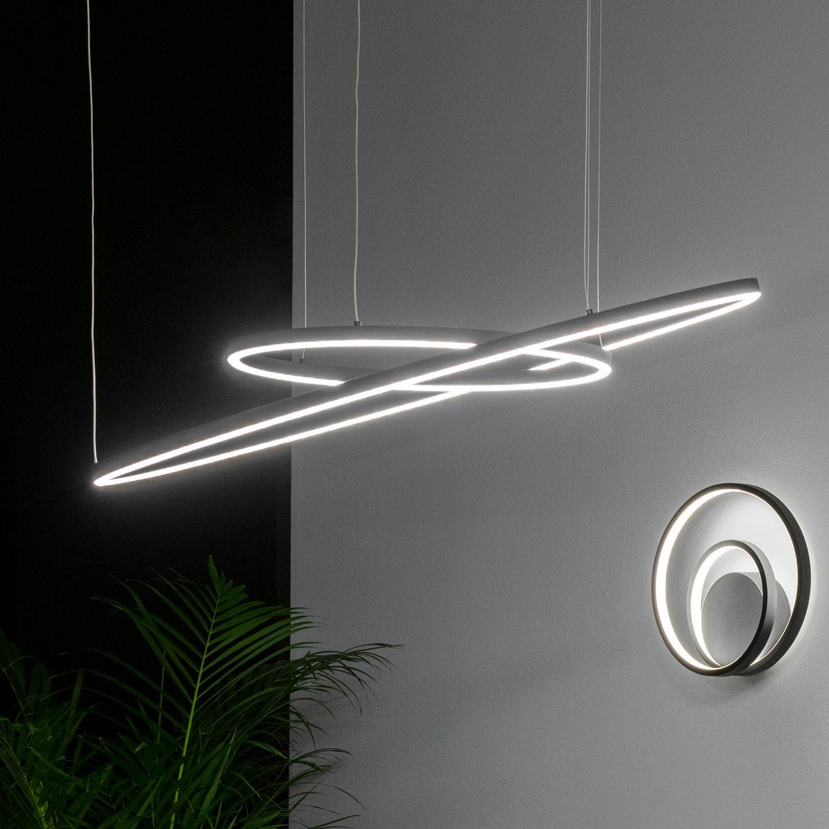 LED-Hängeleuchte Oracle Slim Schwarz max. 55 Watt - Schwarz, Design, Kunststoff/Metall (90/90/27,5/202cm) - Ideal Lux
