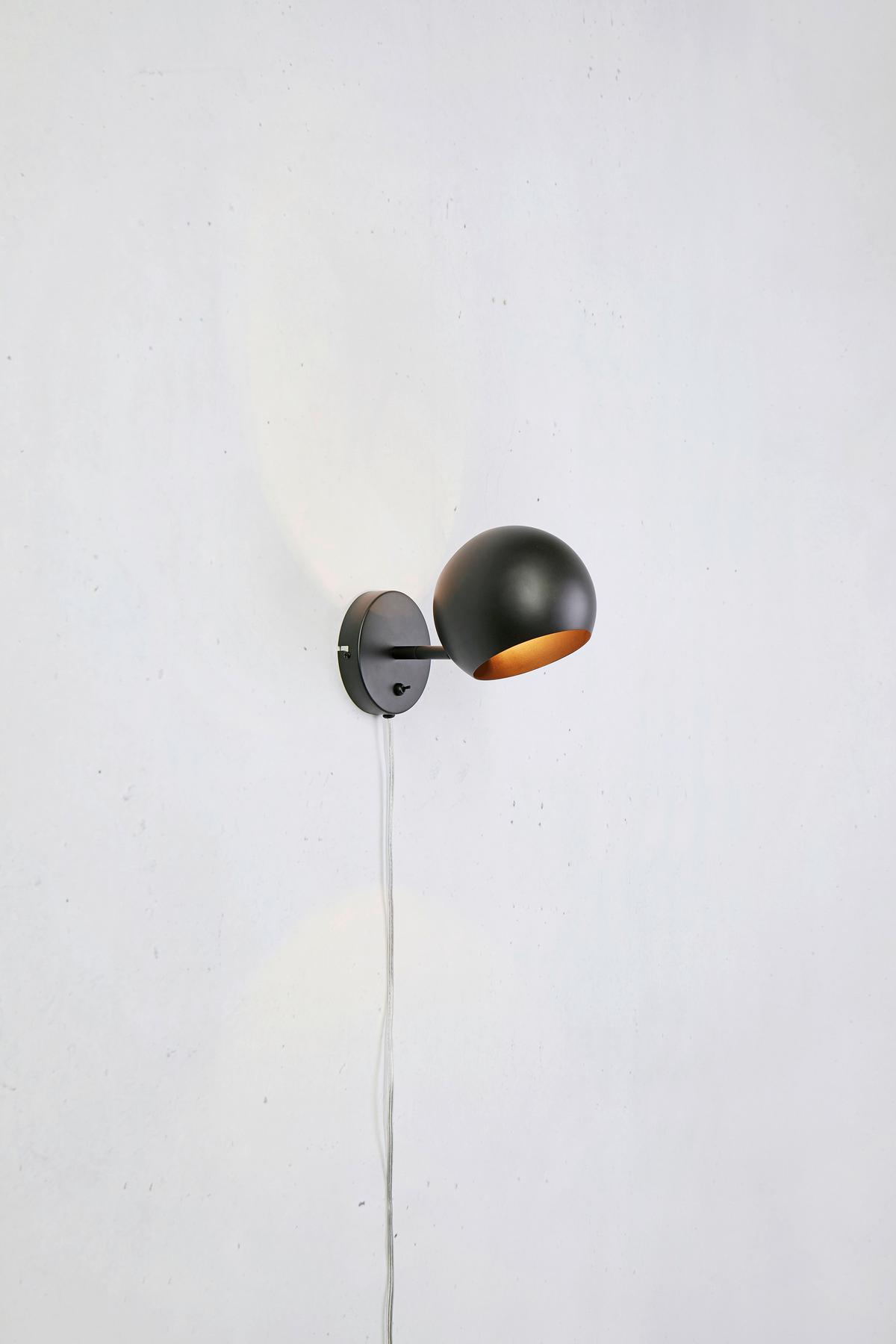Wandleuchte Edgar max. 40 Watt - Schwarz, Basics (15/24/14cm) - Markslöjd