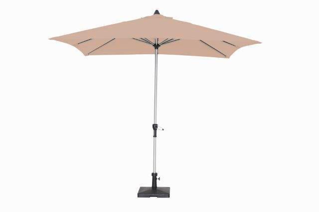Sonnenschirm Acapole BL: 200x300 cm Taupe - Taupe/Platinfarben, Basics, Textil/Metall (200/300cm) - Gardenson
