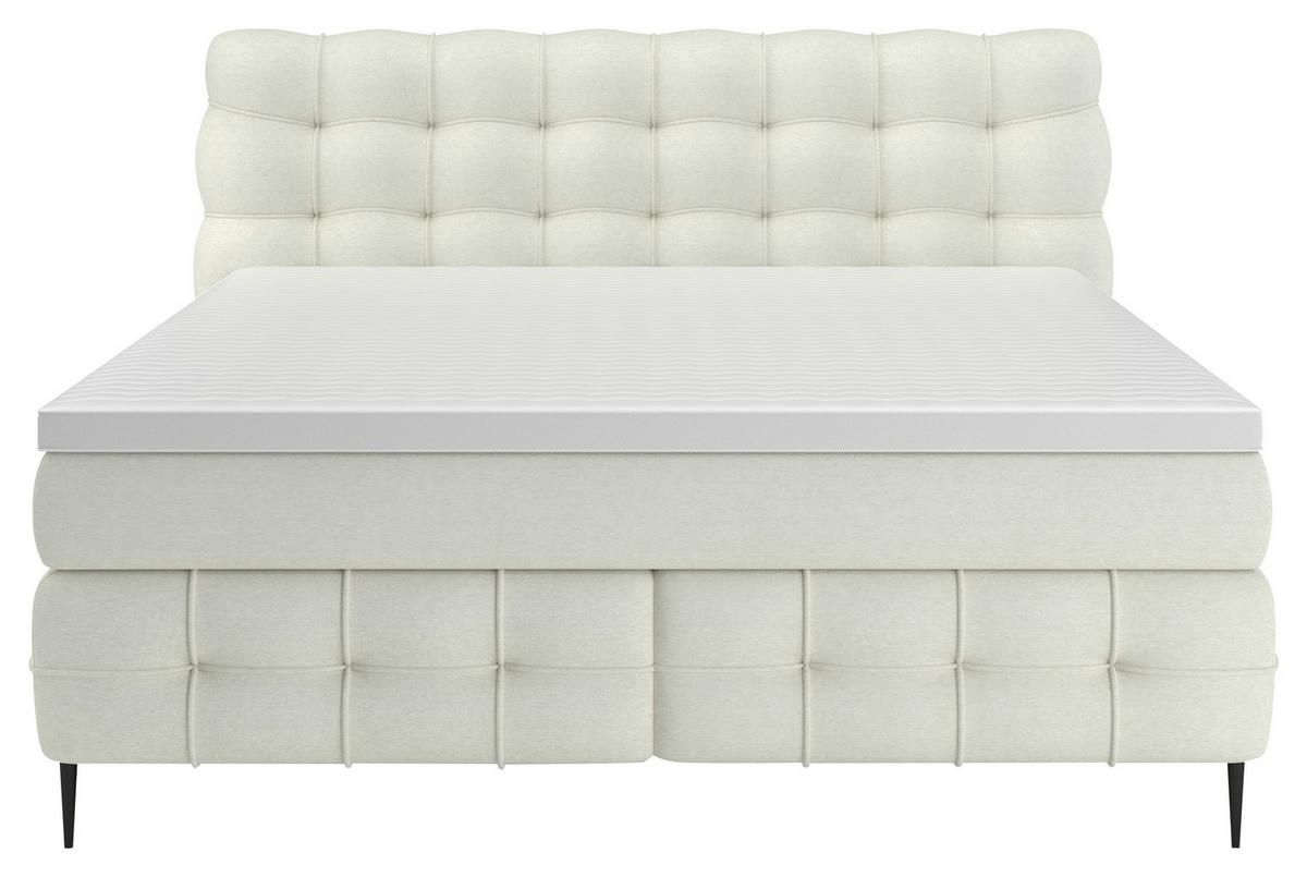 PAT BOXSPRING SCARLETT - crem, Konventionell, lemn/metal (160/200cm)