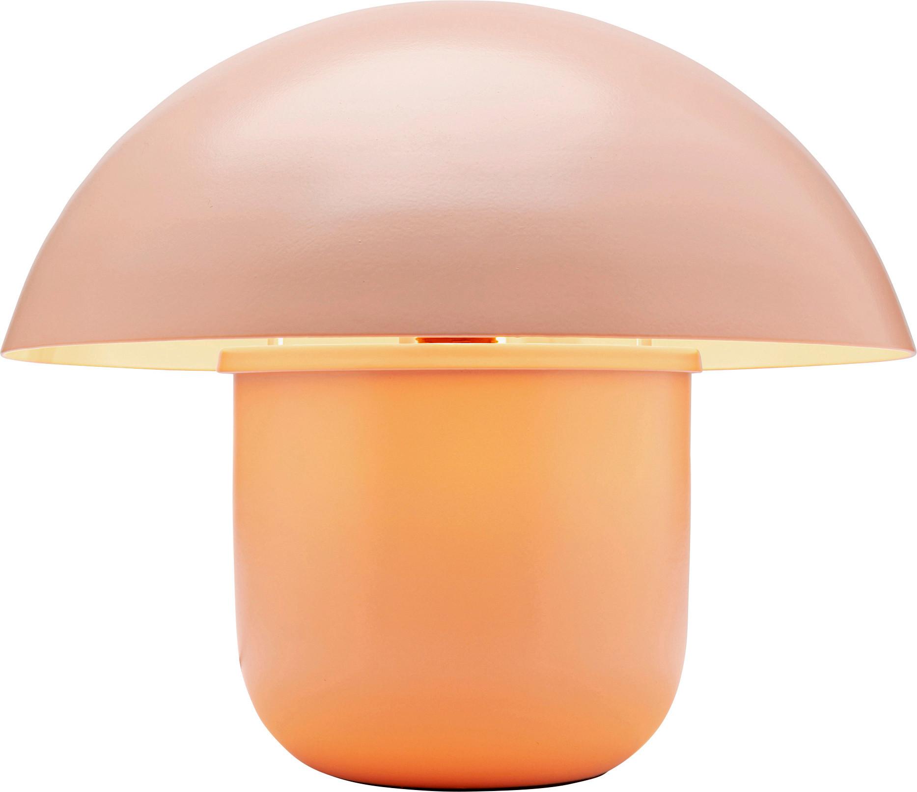 LAMPA STOŁOWA MUSHROOM PEACH - różowy, Modern, metal (29/27/29cm) - Kare-Design
