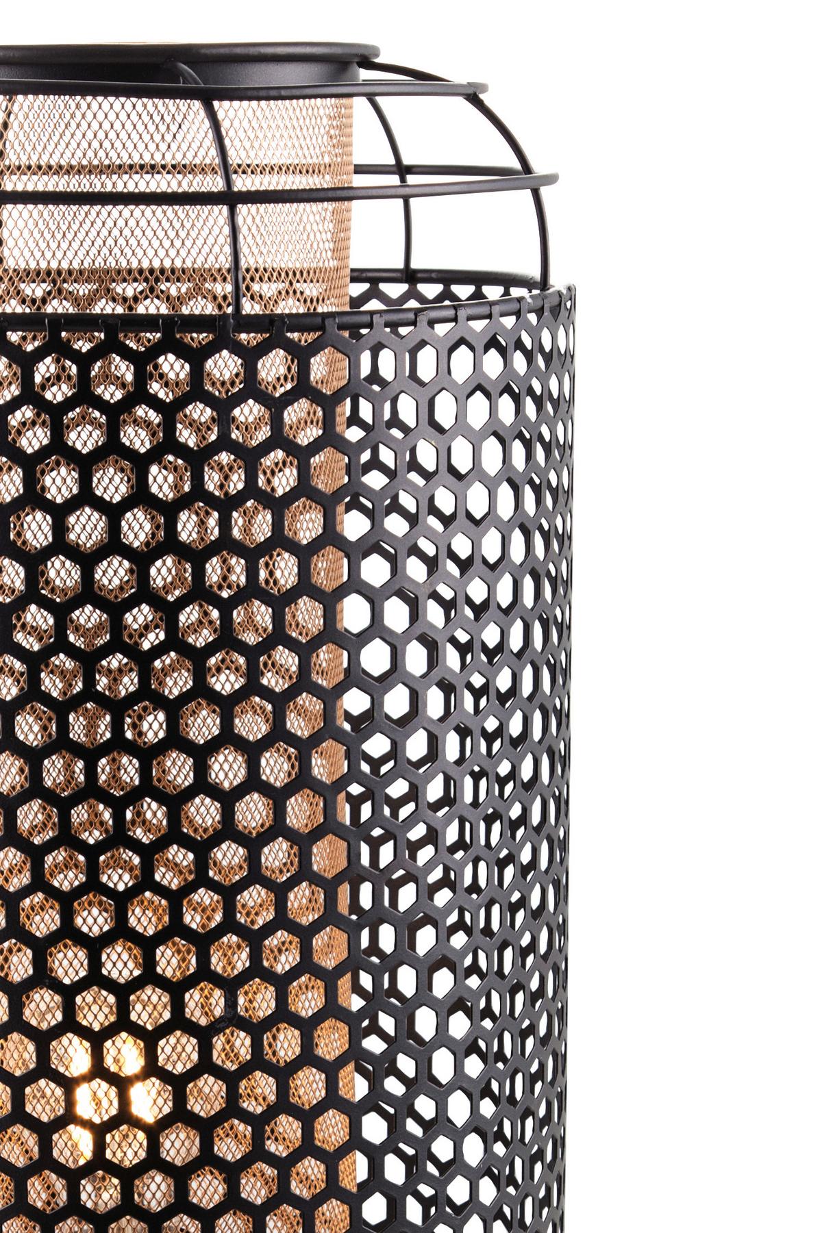 Stolna Svjetiljka Crno Zlatna Boja - bijela/zlatne boje, Design, metal/plastika (24/71cm) - Globo