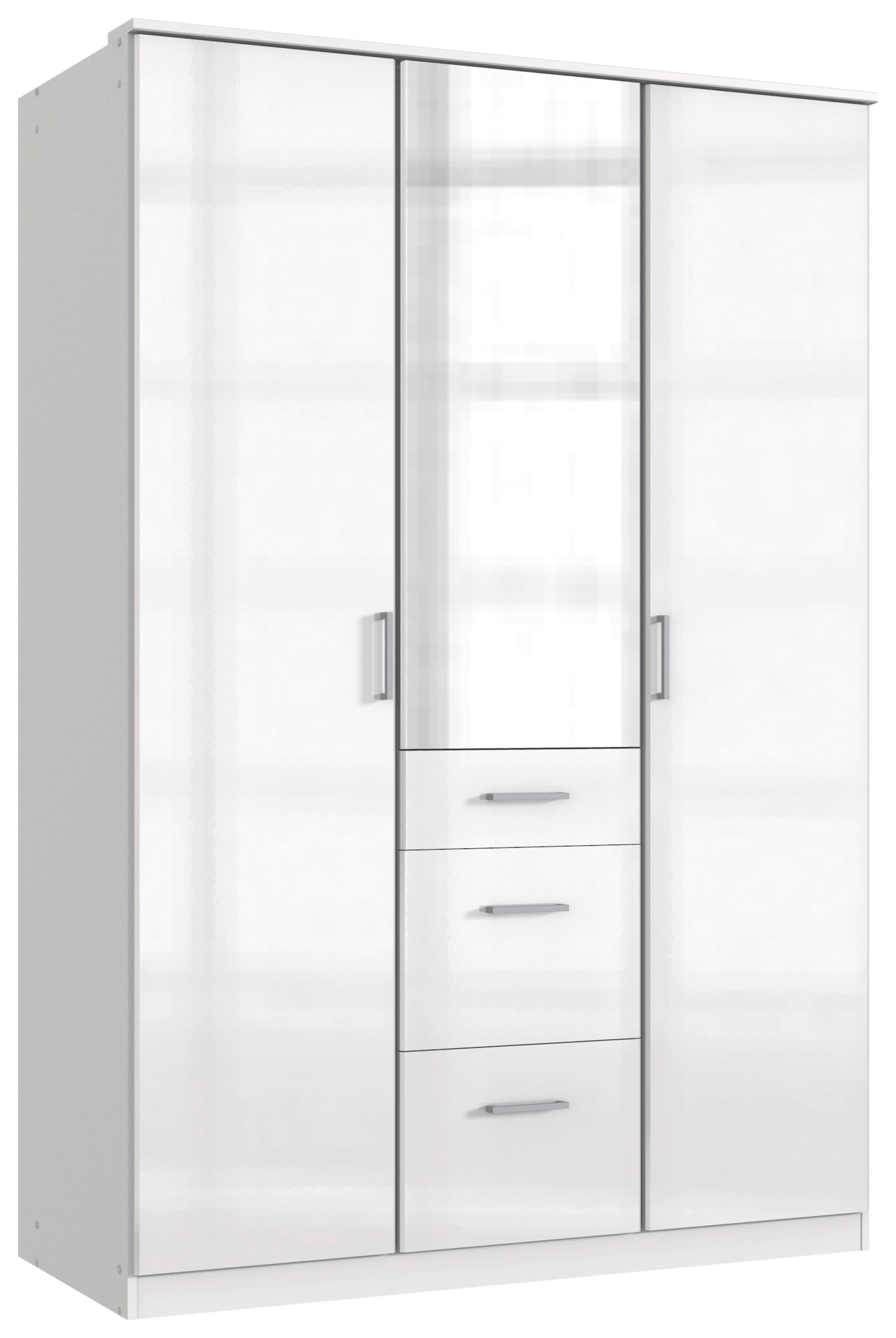 Ormar S Klasičnim Vratima Clack - bijela/srebrne boje, Basics, drvni materijal (135/199/58cm) - Modern Living