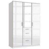 Ormar S Klasičnim Vratima Clack - bijela/srebrne boje, Basics, drvni materijal (135/199/58cm) - Modern Living