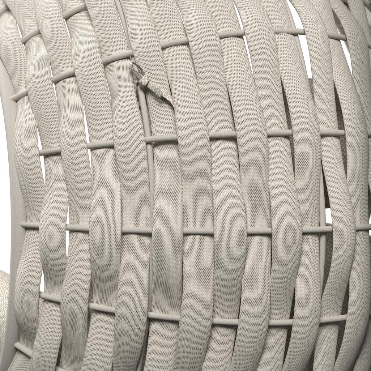 Hängesessel Mira Creme Outdoorstoff/Metall/Kunststoff - Creme, MODERN, Kunststoff/Textil (107/196/120cm) - Bessagi Garden