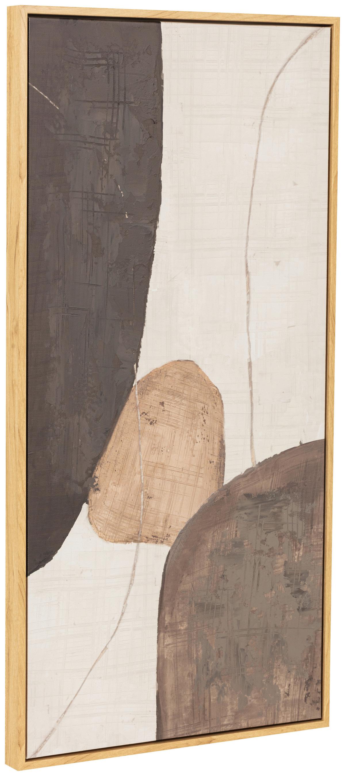 Slika Na Platnu 105x70cm Triplet - bela/braon, Konvencionalno, drvo/tekstil (105/70/2,8cm) - Mömax