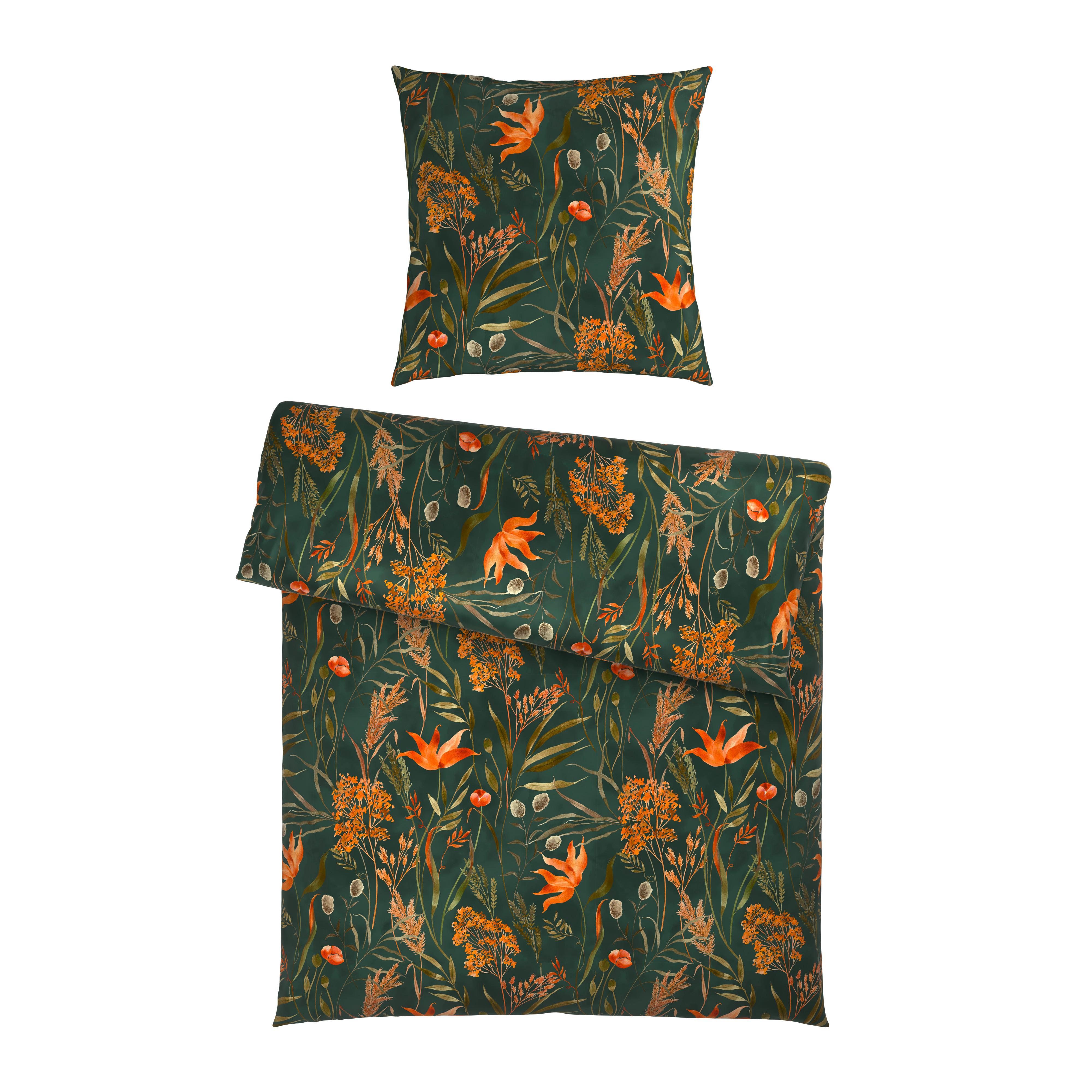 Bettwäsche Nora XL Grün ca. 155x220cm - Grün, MODERN, Textil (155/220cm) - Mömax