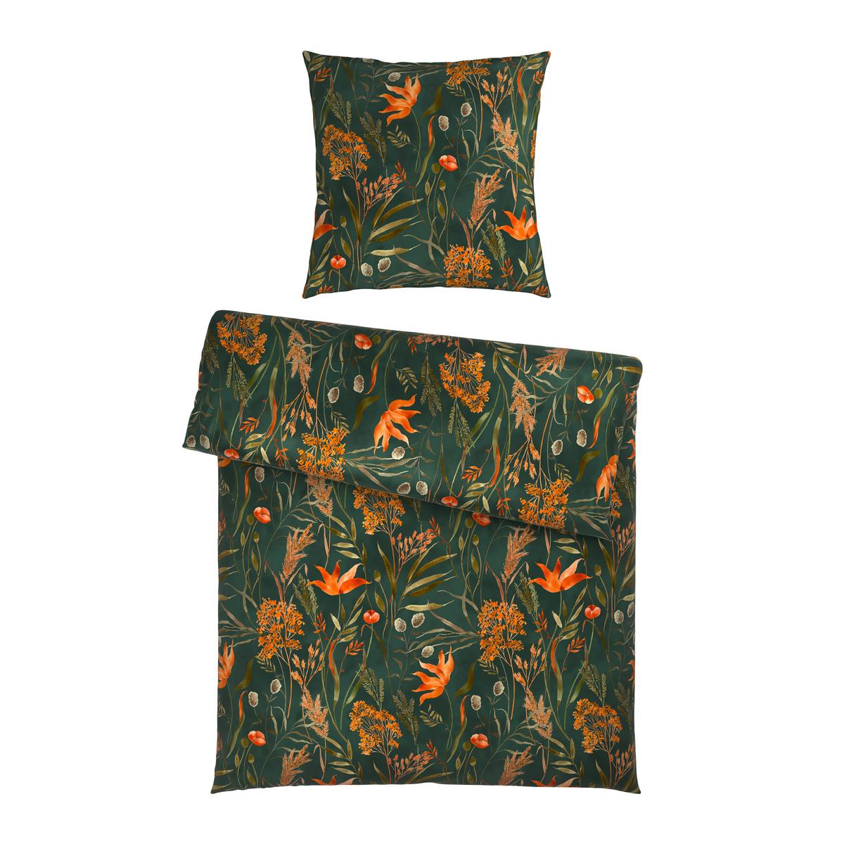Bettwäsche Nora XL Grün ca. 155x220cm - Grün, MODERN, Textil (155/220cm) - Mömax