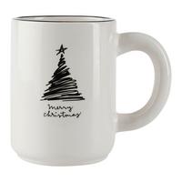 Kaffeebecher Tree Schwarz/Weiss - Weiss/Schwarz, Konventionell, Keramik (8,5/11,2cm) - Modern Living