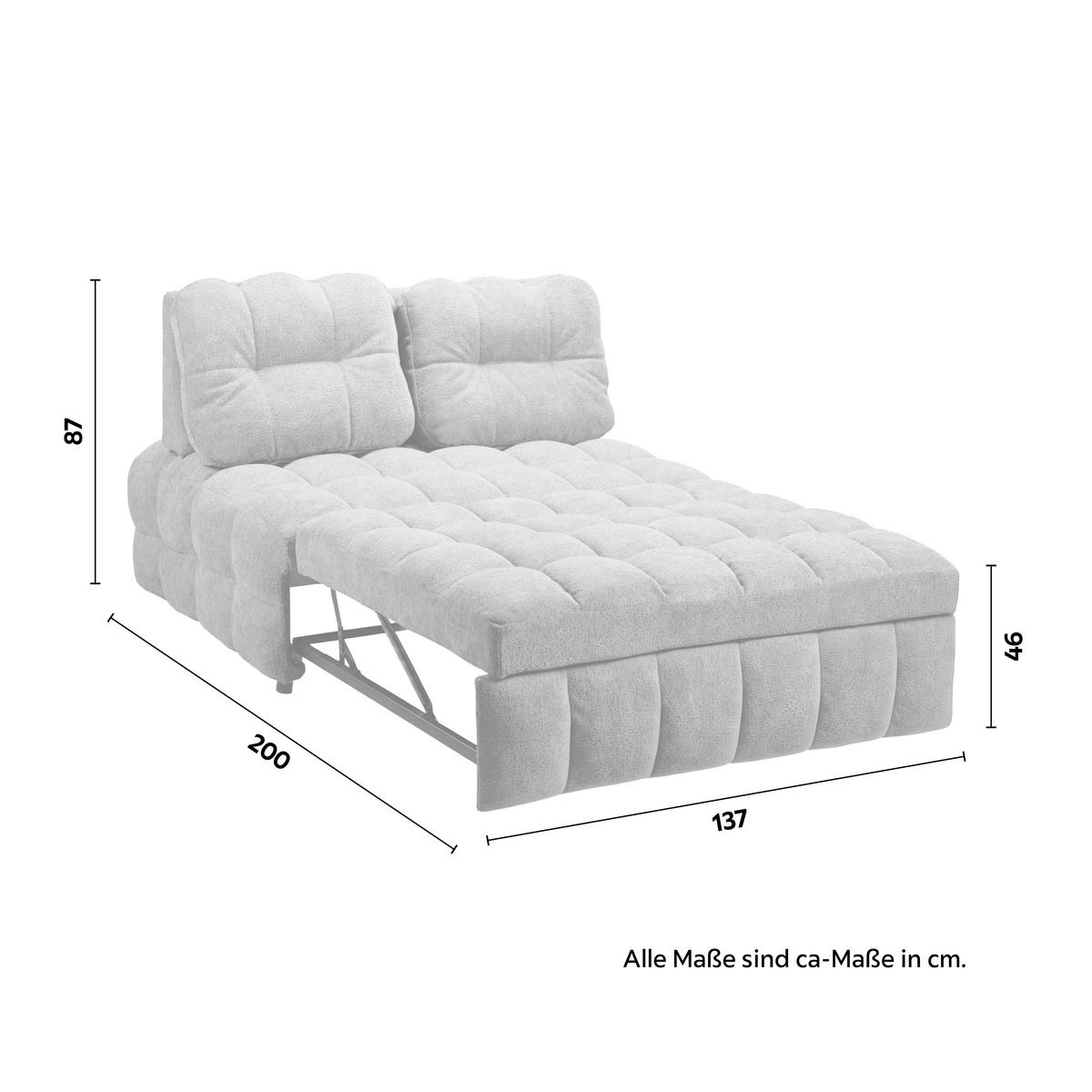 Trosjed Na Razvlačenje Liara - bež/crna, Moderno, drvo/metal (137/87/110cm) - Bessagi Home