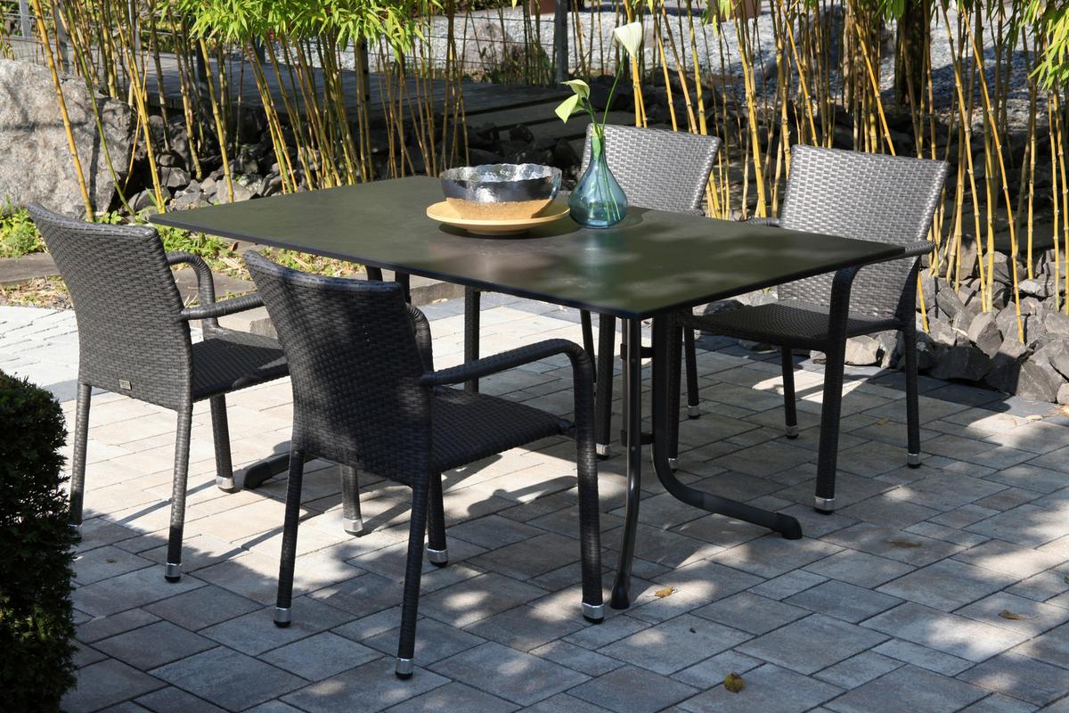 Stapelsessel Grau wetterfest - Grau, MODERN, Kunststoff/Metall (56/83/60cm) - Siena Garden
