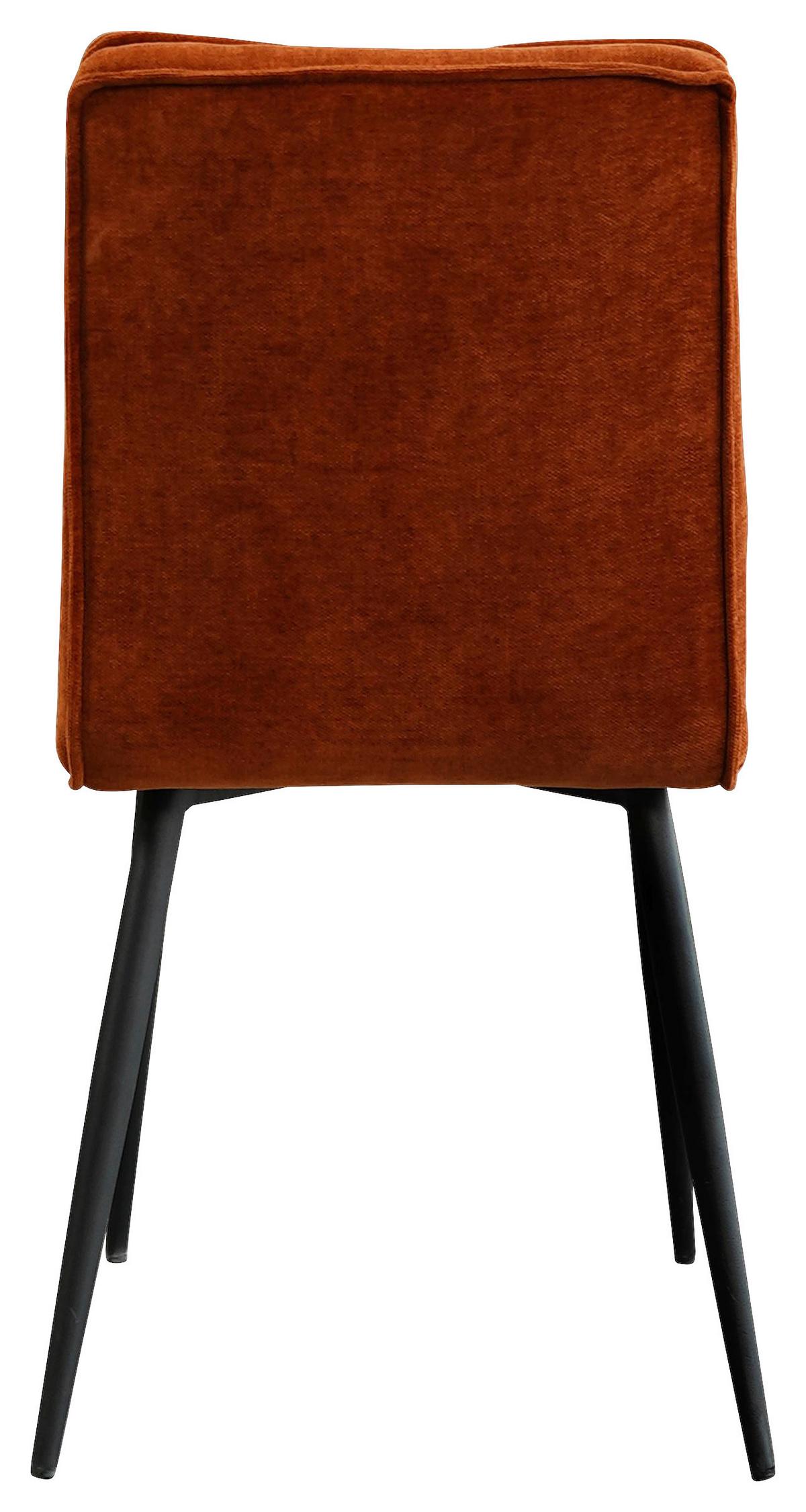 Stuhl Lena in Rostfarben - Rostfarben/Schwarz, Modern, Holz/Textil (43/86/57cm) - Mömax