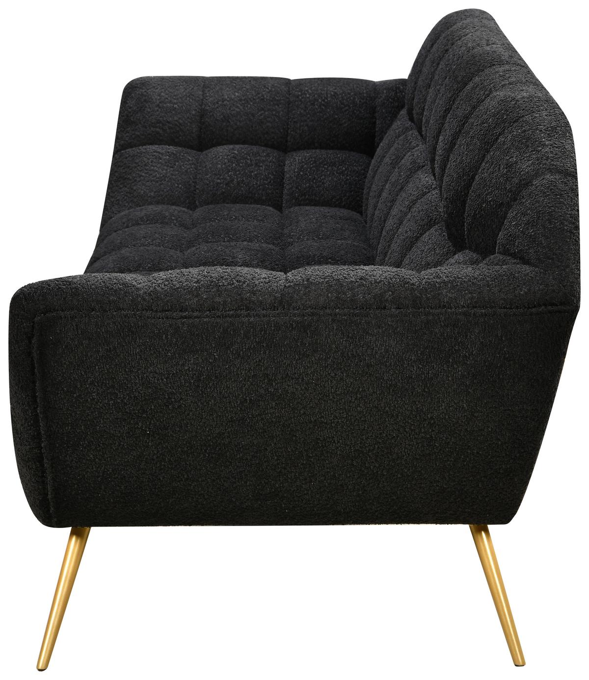 Trosed Janine, Črna - zlate barve/črna, Design, kovina/tekstil (220/85/85cm) - Livetastic