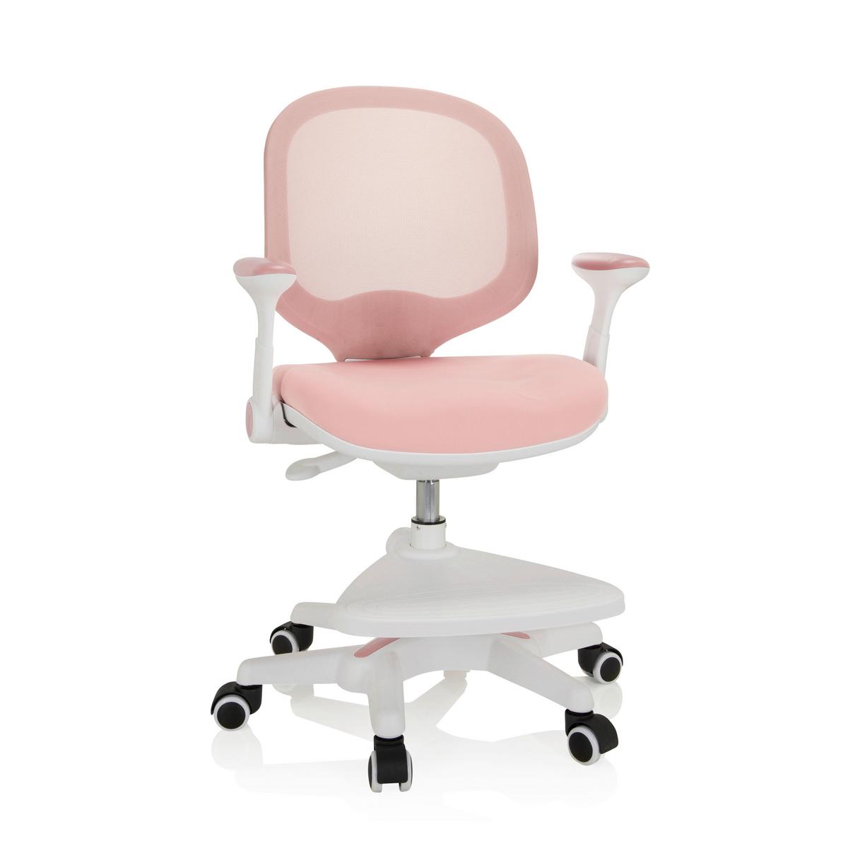 Jugenddrehstuhl Kid Ergo ca.56x89x52cm Rosa,Weiß - Rosa/Weiß, MODERN, Kunststoff/Textil (56/89/52cm) - MID.YOU