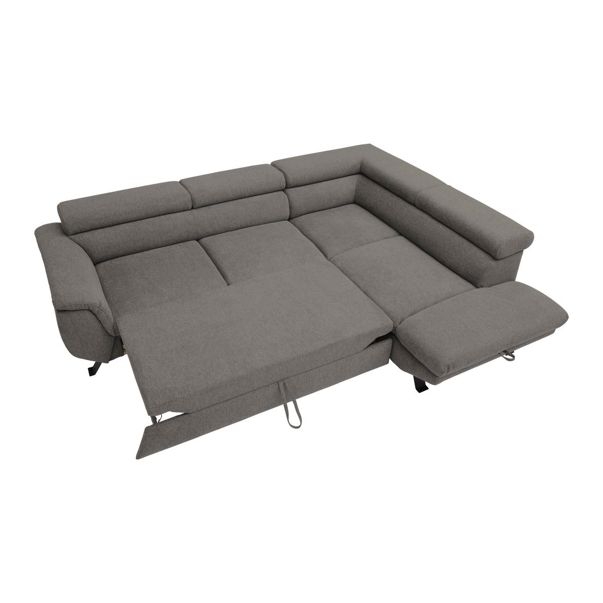Kutna Garnitura Raven - crna/antracit, Moderno, tekstil/metal (257/198cm) - Modern Living