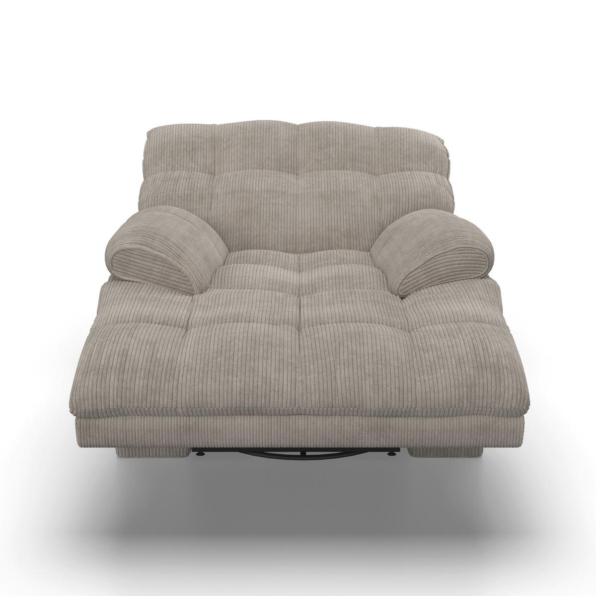 Sessel Natalie Hellgrau/Cord - Schwarz/Grau, MODERN, Holz/Textil (98/94/106cm) - Bessagi Home
