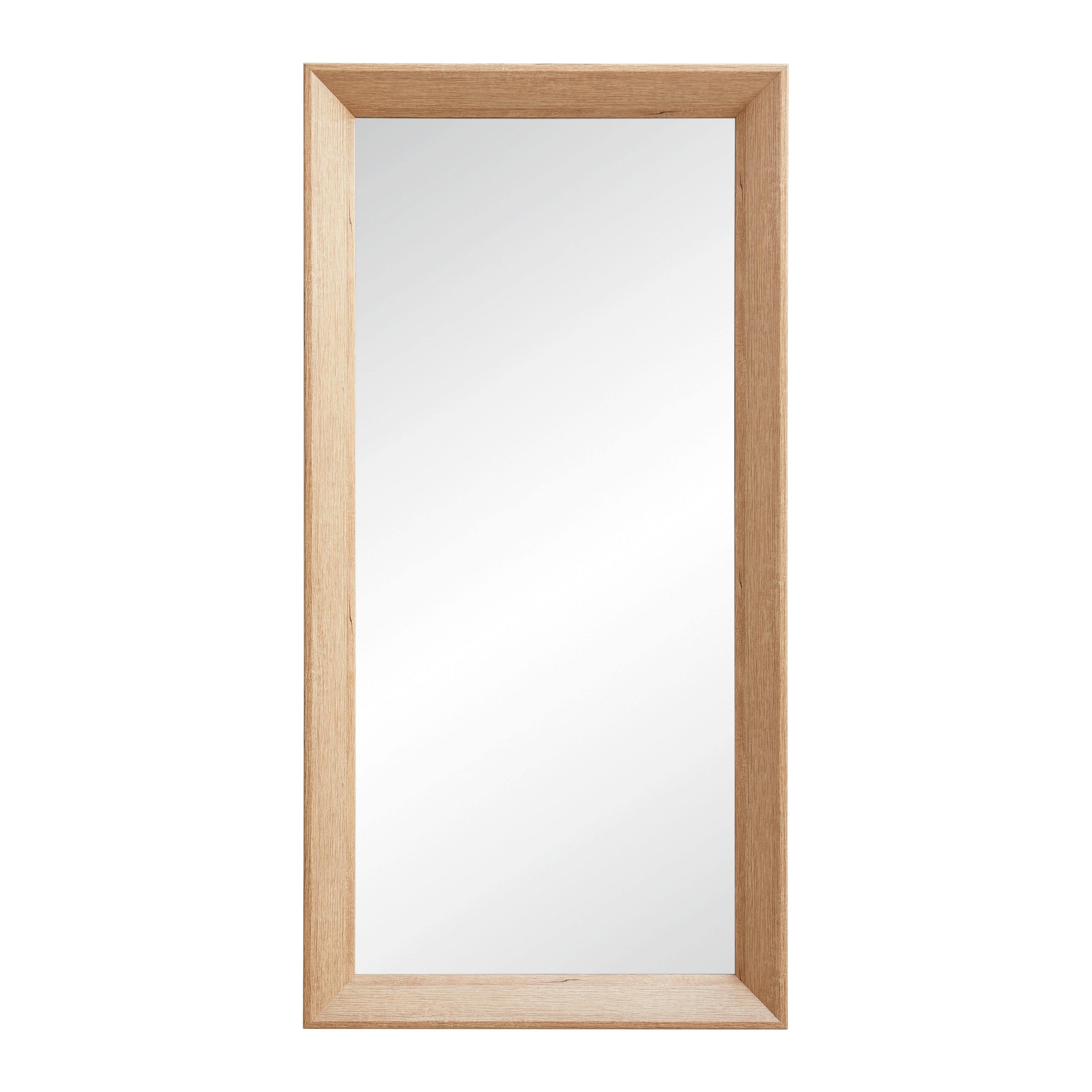 Stensko Ogledalo Molly - barve hrasta, Moderno, umetna masa/steklo (40/80cm) - Mömax