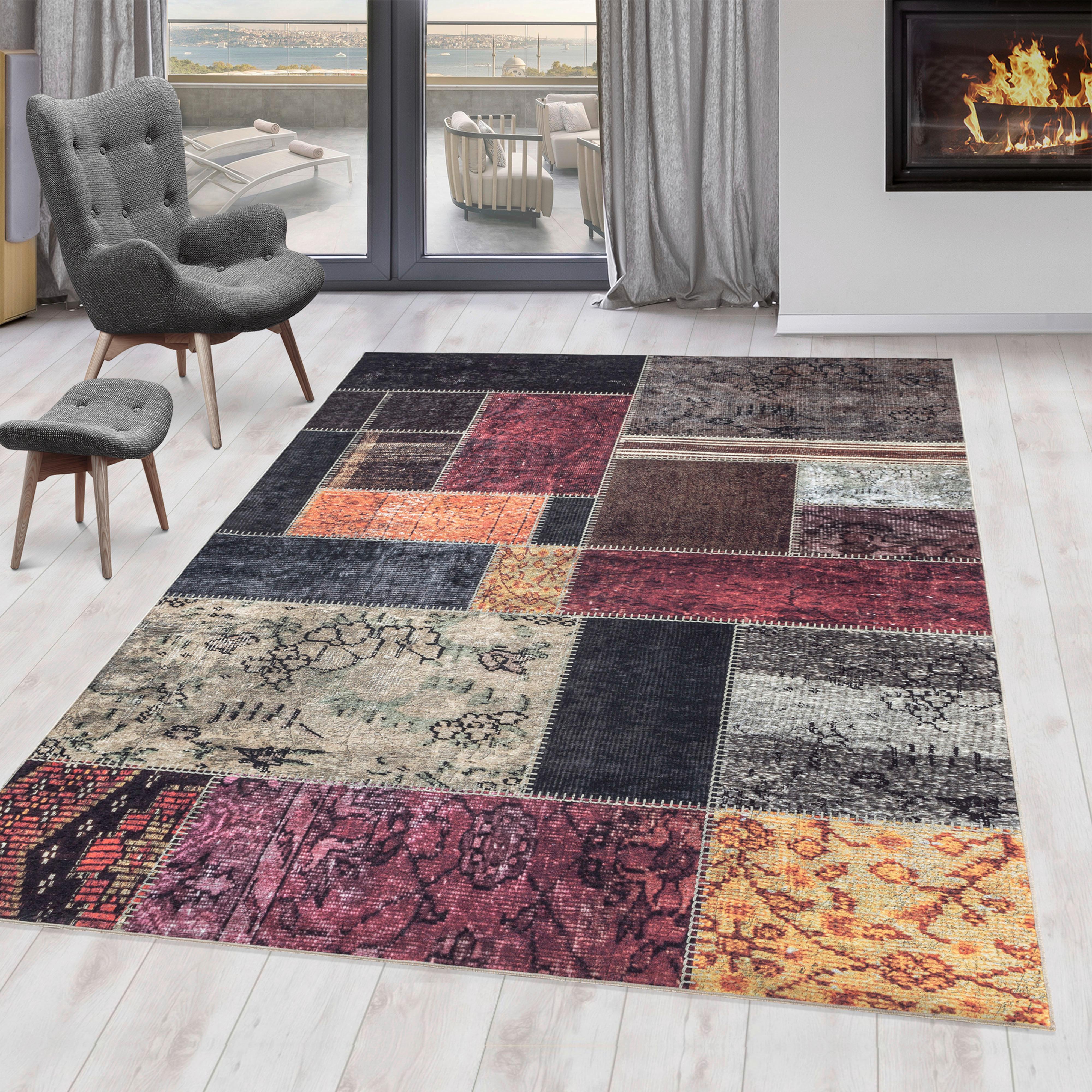Flachwebeteppich Fiesta Multicolor ca. 80x150cm - Multicolor, Design, Textil (80/150cm) - Novel