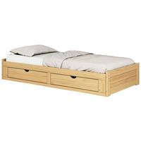 Raztegljiva Postelja Livio Ii, Naravne Barve, 90-180x200 - naravne barve, Moderno, kovina/umetna masa (90/200cm) - MID.YOU