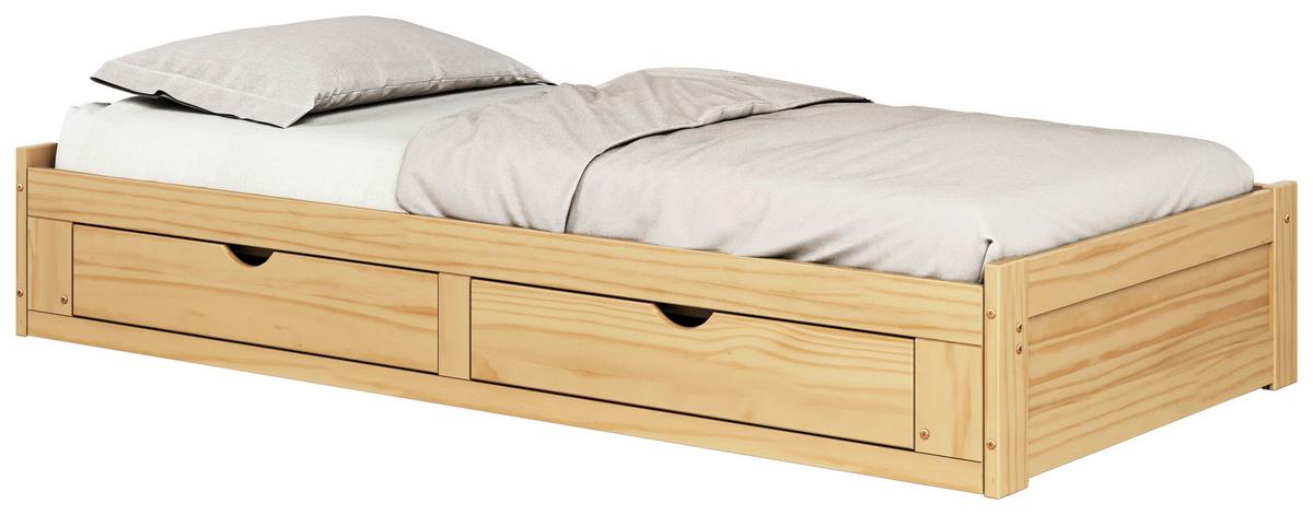 Raztegljiva Postelja Livio Ii, Naravne Barve, 90-180x200 - naravne barve, Moderno, kovina/umetna masa (90/200cm) - MID.YOU