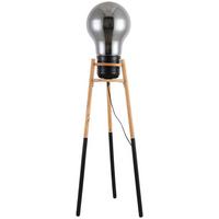 Állólámpa Bekka - natúr színű/fekete, Modern, Üveg/fém (37/33/132cm) - Bessagi Home