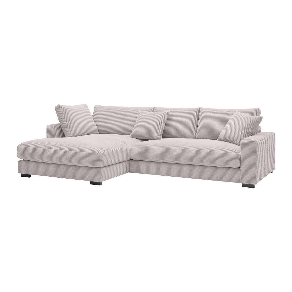 Ecksofa Pedro Rosa - Schwarz/Rosa, MODERN, Kunststoff/Textil (190/300cm) - Mömax