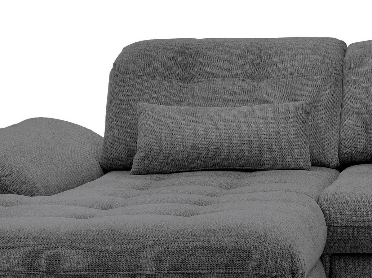 Ecksofa Rigatti mit Bettkasten ca. 184x314 cm Anthrazit - Chromfarben/Anthrazit, MODERN, Textil/Metall (184/314cm) - Livetastic