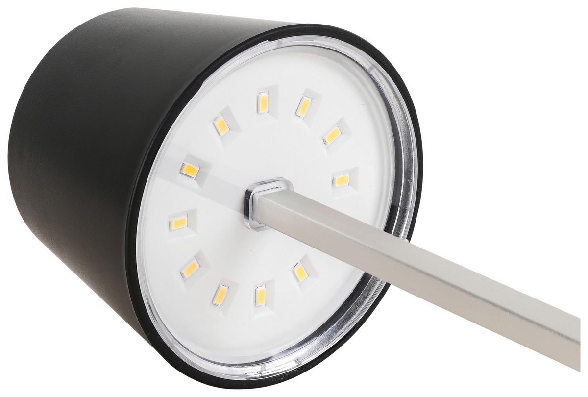 LED-Dekoleuchte Gopi Schwarz max. 1,5 Watt - Silberfarben/Schwarz, Romantik / Landhaus, Kunststoff/Metall (10,5/26cm) - Modern Living