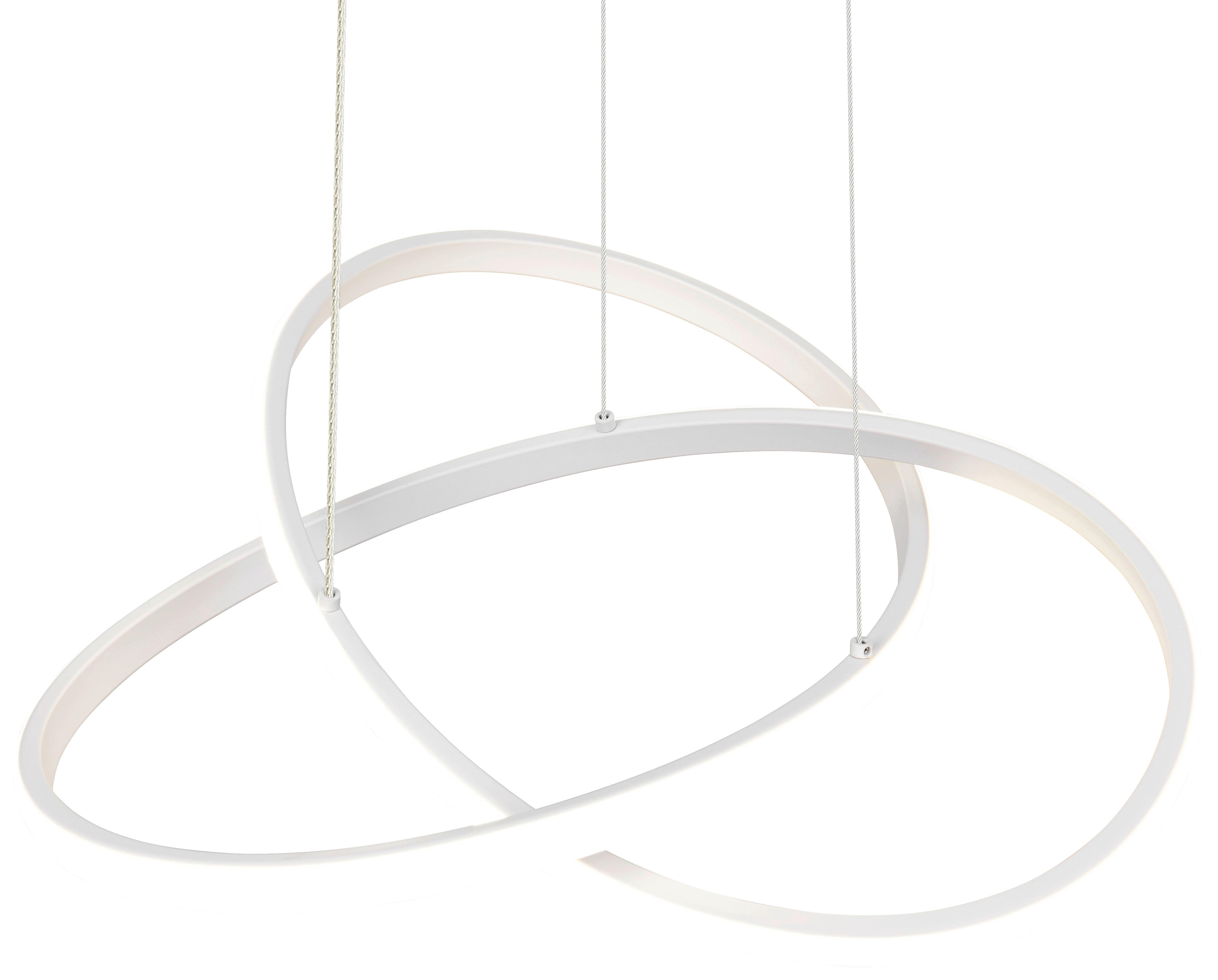 LED-HÄNGLAMPA MAXIMILIAN - vit, Klassisk, metall/plast (50/50/150cm) - Mömax