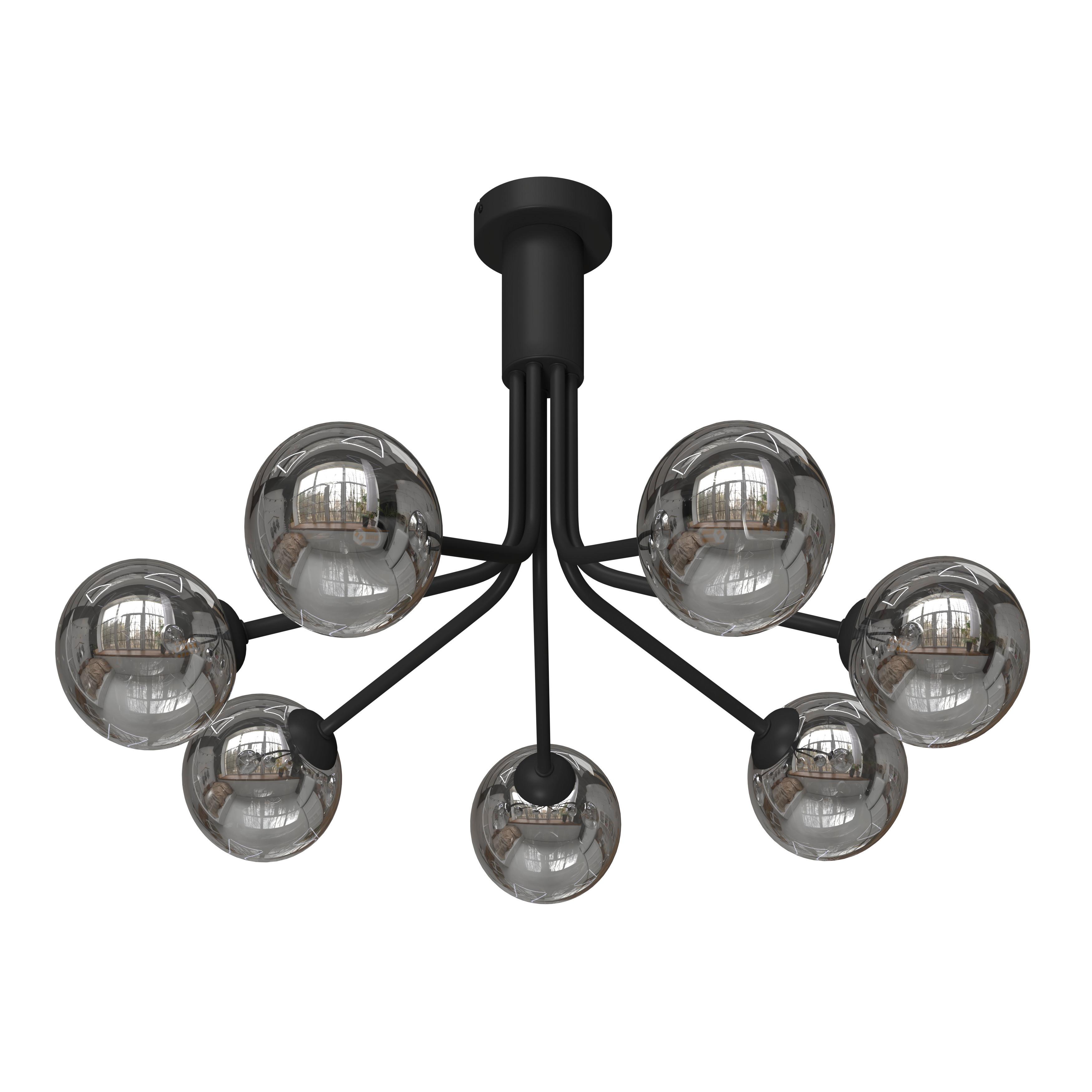 LAMPA SUFITOWA WIDNES - ciemnoszary, Design, metal/szkło (65/40cm) - Novel