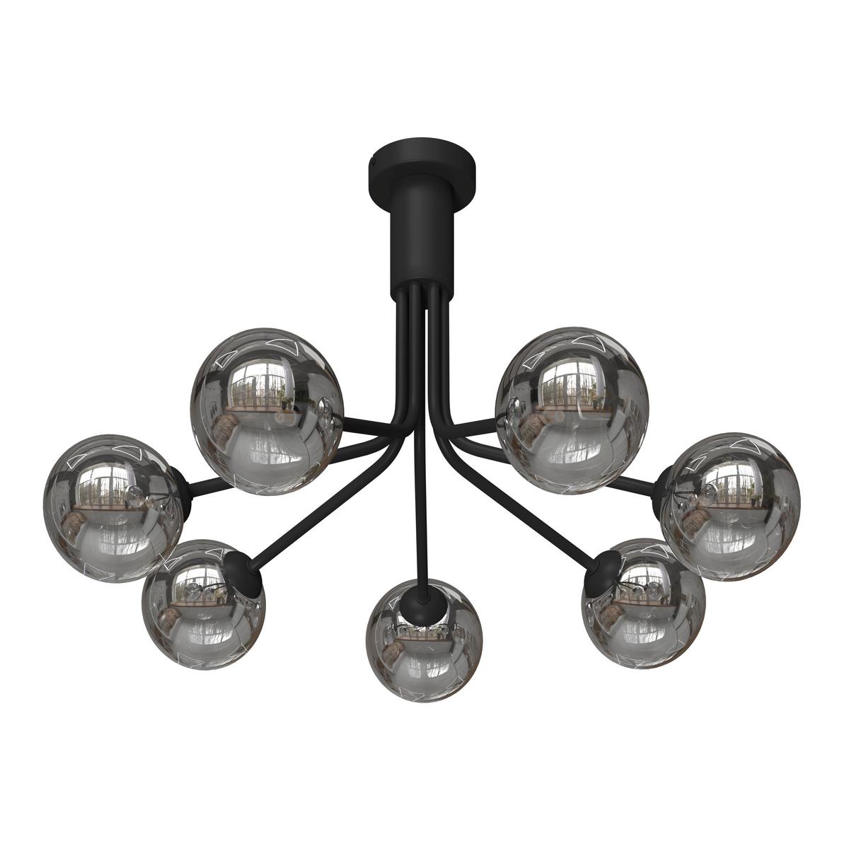 LAMPA SUFITOWA WIDNES - ciemnoszary, Design, metal/szkło (65/40cm) - Novel