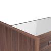 SOFFBORD NAYLA - klar/valnötsfärgad, Modern, trämaterial/trä (110/60/38cm) - Bessagi Home