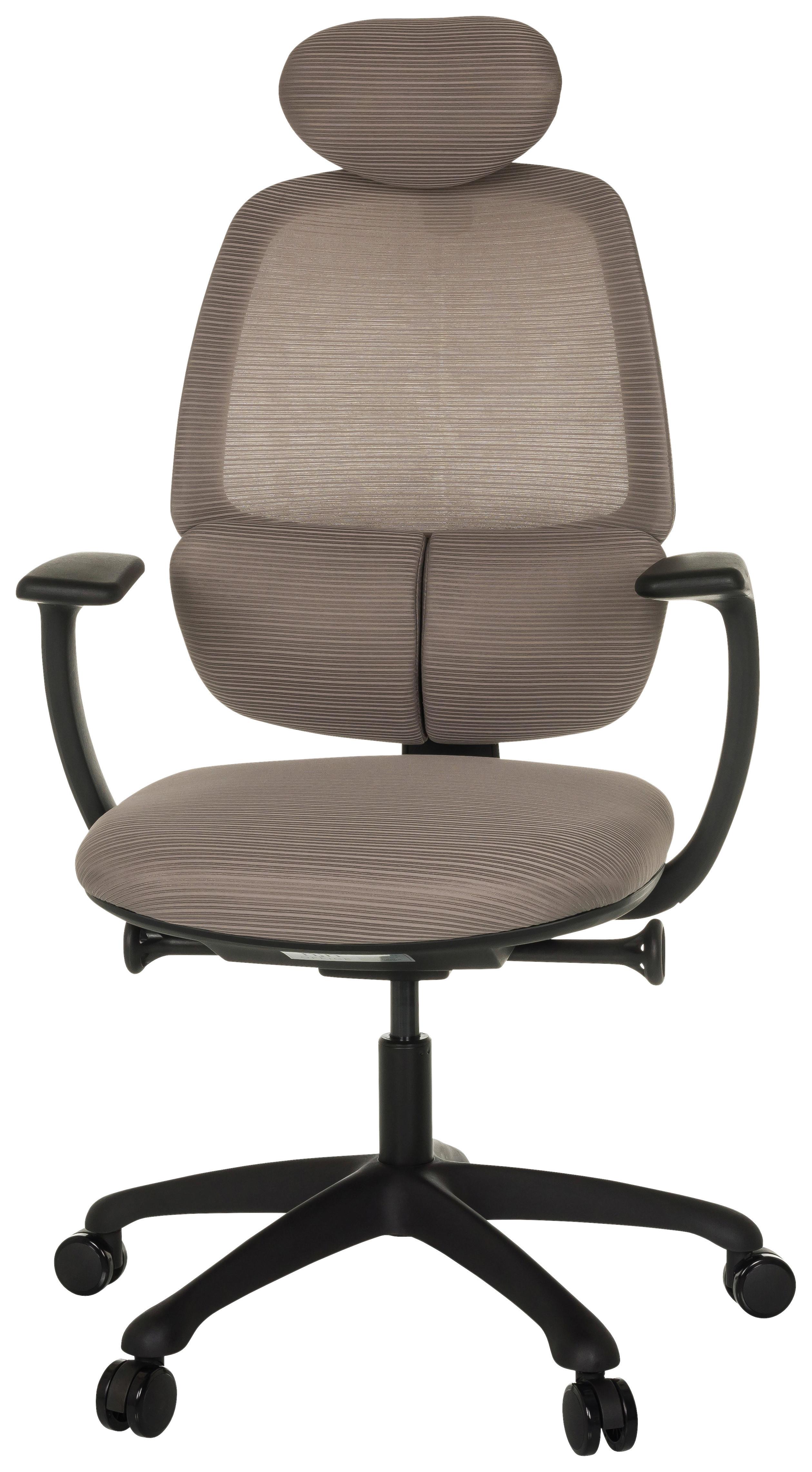 Pisarniški Stol Ri-cover, Siva - siva/črna, Moderno, umetna masa/tekstil (66/114 - 129/67,5cm) - MID.YOU