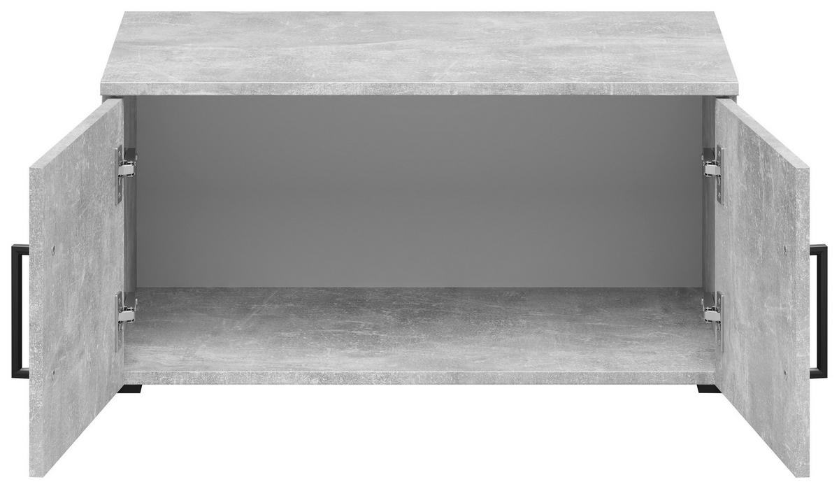 Aufsatzschrank Multistauraum Betonoptik - Schwarz/Grau, MODERN, Holzwerkstoff/Kunststoff (70/35/40cm) - Mömax
