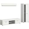 Serija Dnevnog Boravka Jam - bijela, Design, staklo/drvni materijal (235/159/35cm) - Modern Living