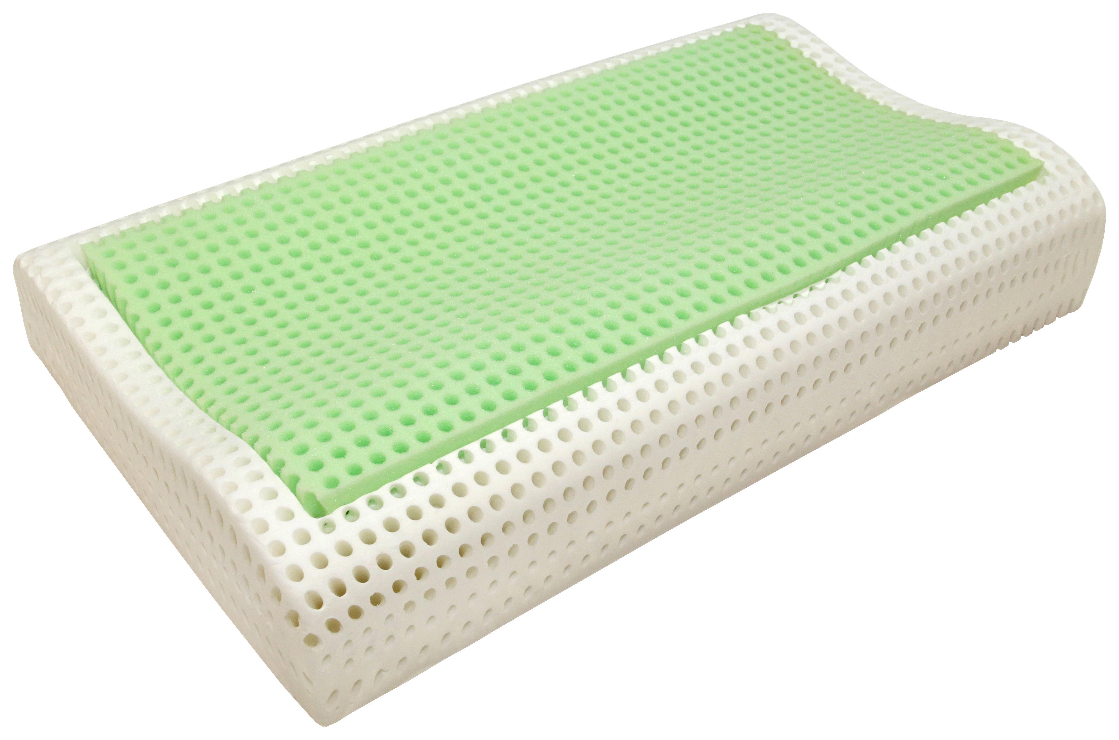 Vzglavnik Za Vrat Eco Green Za Spanje Na Hrbtu/boku - bela, tekstil (70/41/11,5cm) - Hespo